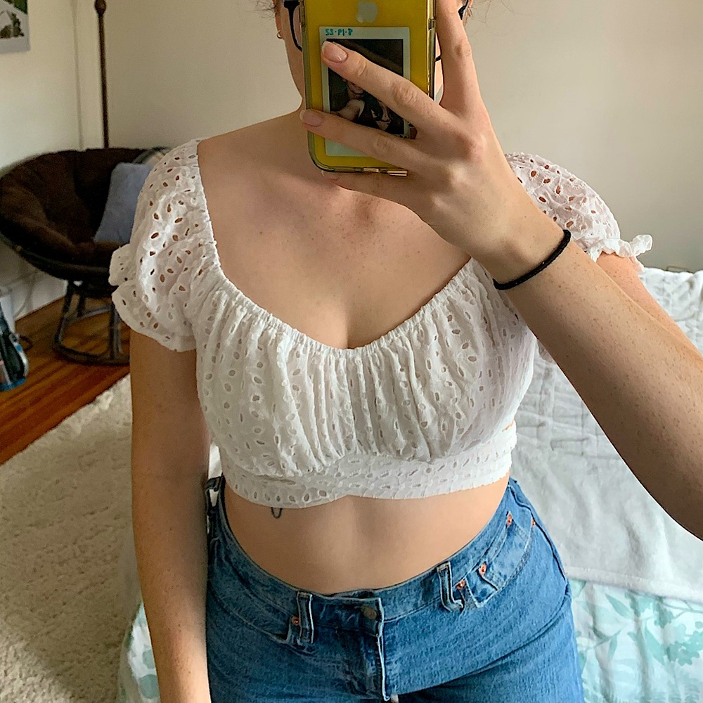 White Crop Top